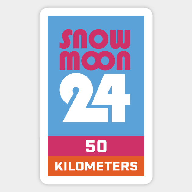 Snow Moon 24 50k Sticker by PodDesignShop